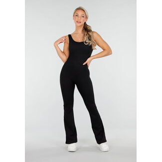 Schwarzer Pilates-Jumpsuit
