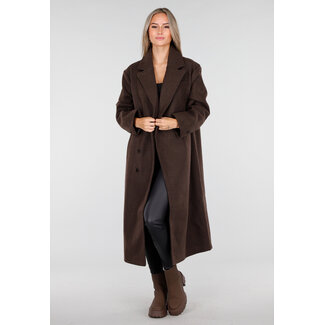 Langer brauner Trenchcoat