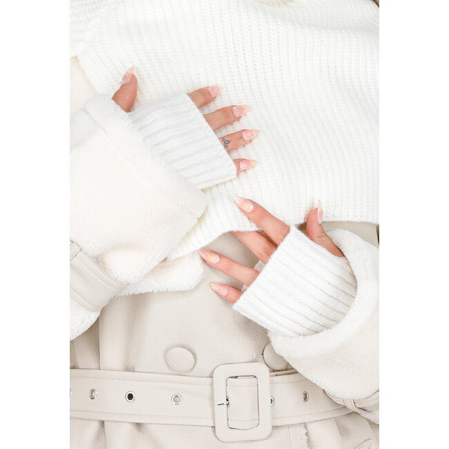 Strickhandschuhe mit Fingeröffnung