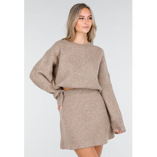 Beige Strick-Set