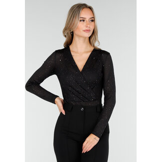 Glitzer Stretch Body Schwarz