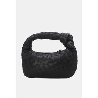 Schwarze Tasche in Lederoptik