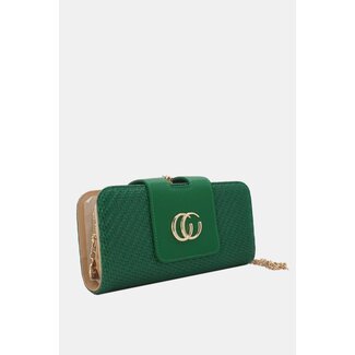 Grüne geflochtene Clutch