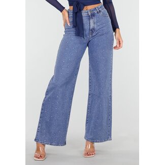 Redial Jeans High Waist Stretch Jeans mit Glitzer
