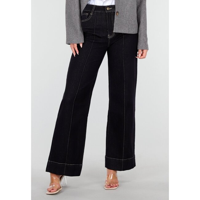 Redial Jeans High Waist Jeans in Dunkelblauem Stretch Denim