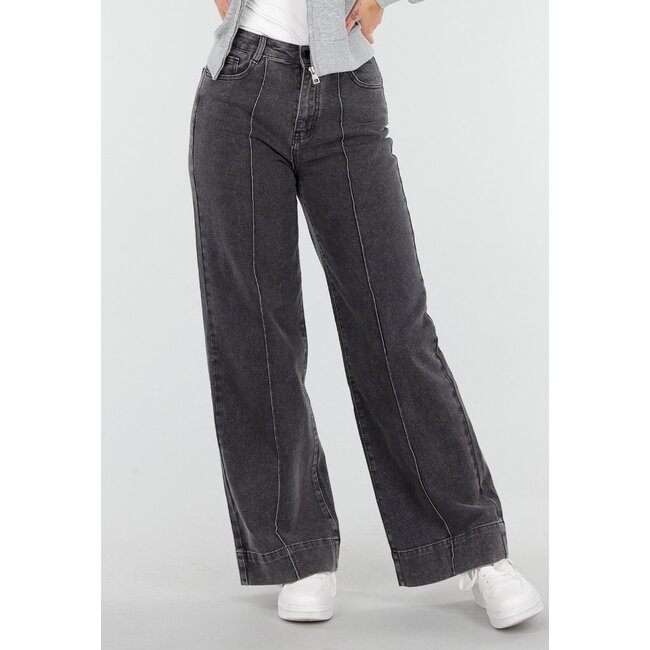 Redial Jeans Weite Stretchjeans Grau