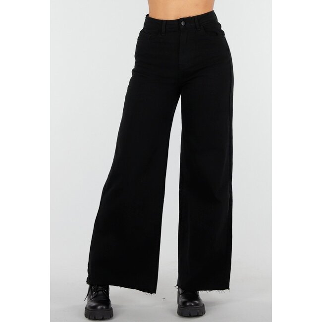Jeanshose Schwarz mit hoher Taille