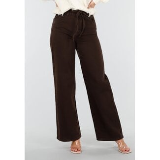 Braune Wide Leg Jeans