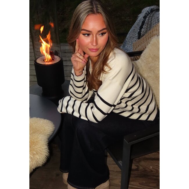 Gestreifter Stretch-Cardigan