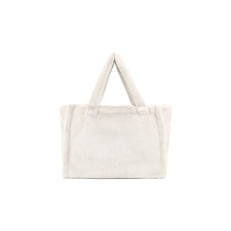 Weißer flauschiger Shopper