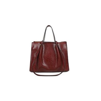 Rote Shopper-Tasche in Lederoptik