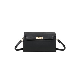 Schwarze Tasche mit goldener Schnalle