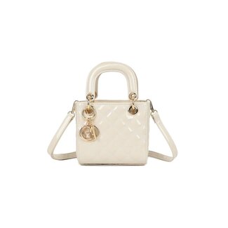 Handtasche Weiß mit goldenen Details