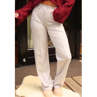 Hellgraue Stretch-Hose