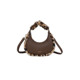 Braune Handtasche mit Pantherprint