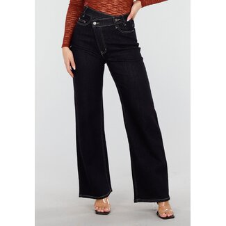 Weite Jeans Dunkelblau