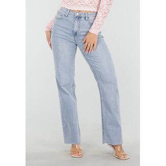 Hellblaue Straight Leg Jeans