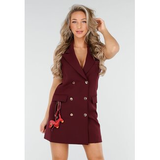 Bordeaux Giletkleid