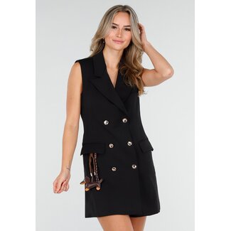 Schwarzes Giletkleid