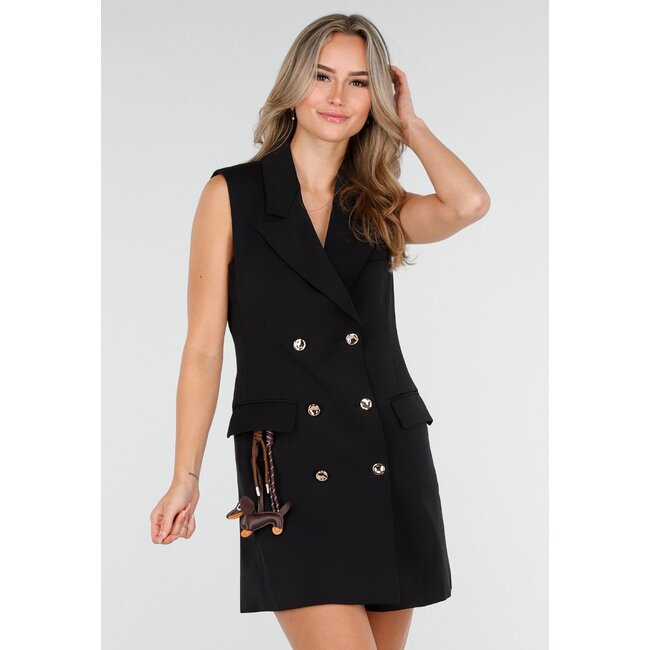 Schwarzes Giletkleid