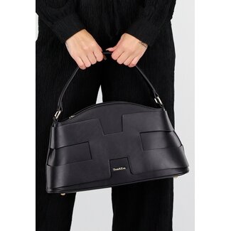 Handtasche in Schwarz mit geometrischem Muster
