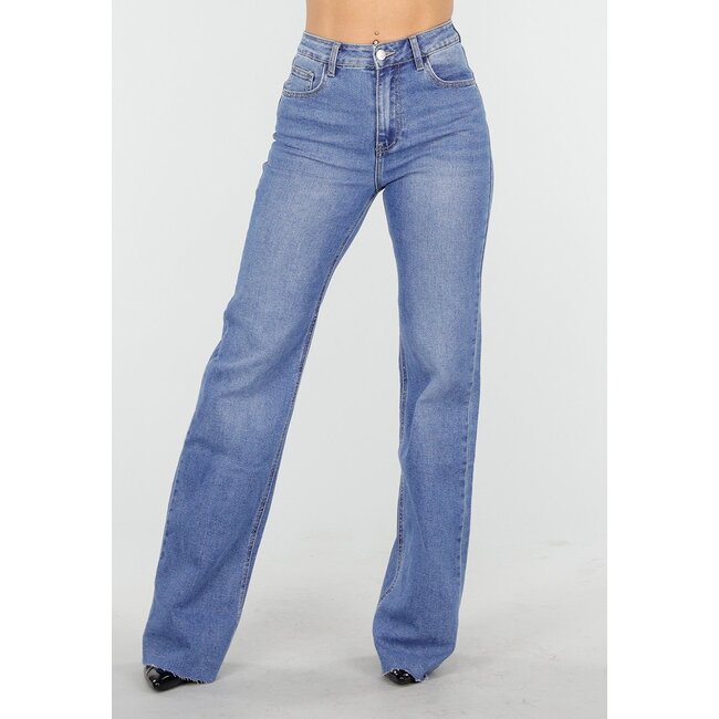 Blaue Tall Straight Leg Stretch Jeans mit geradem Bein