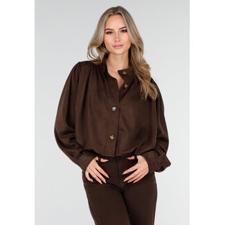 Jacke aus Kunstwildleder mit Bubble-Säume