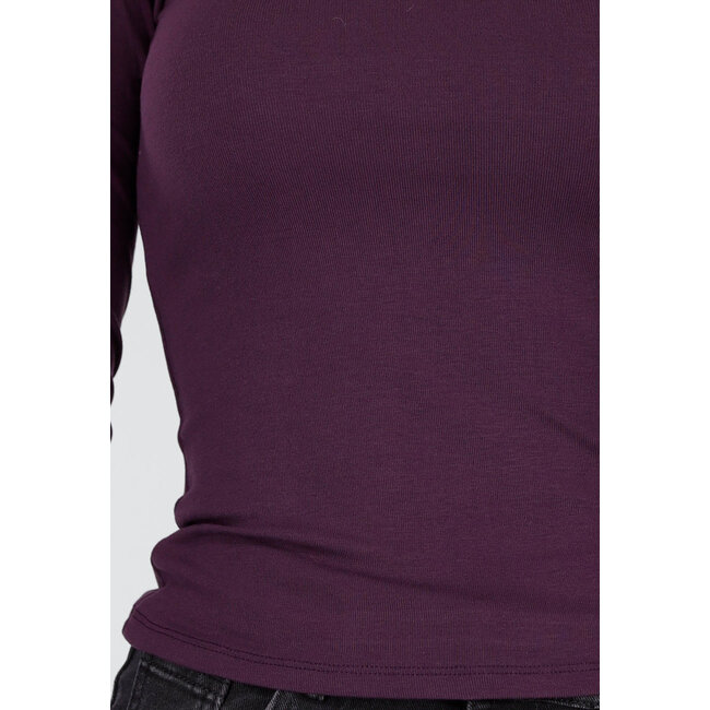 Farbige One-Shoulder-Stretch-Bluse mit langen Ärmeln und figurbetonter Passform