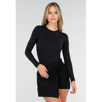 Schwarzer Basic-Bodysuit