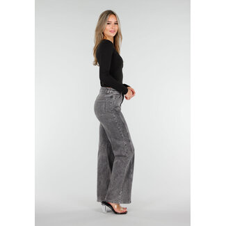 Redial Jeans Graue Stretch-Jeans mit hoher Taille