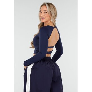 Dunkelblaues Crop Top