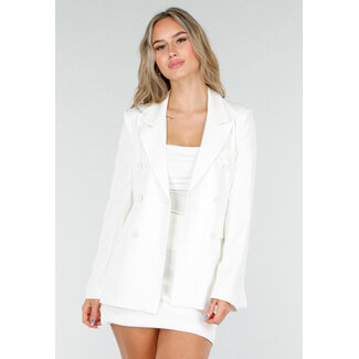 Weißer Zweireiher-Blazer