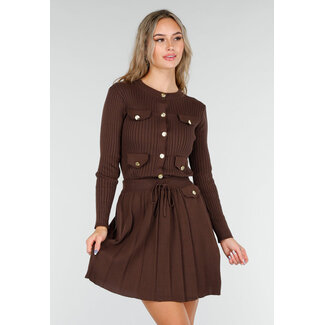 Braunes, passendes Stretch-Set