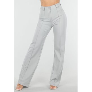 Hellgraue Stretch-Hose