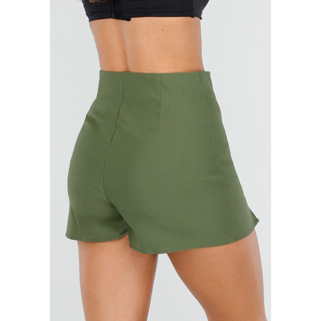 Skort Army Green mit Stretch und Schlitzen