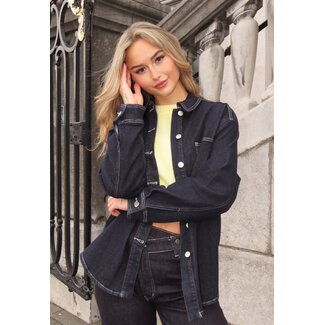 Dunkelblaue Jeansbluse
