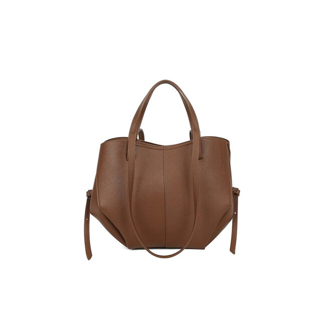 Braune Handtasche aus Kunstleder mit Innenfach