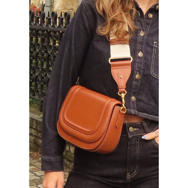 Umhängetasche Braun mit goldenen Details