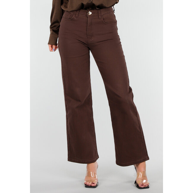 High Waist Jeans Braun