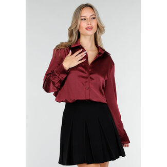 Bordeaux Satine Bluse