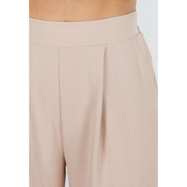 Hose mit hoher Taille, Beige, weich