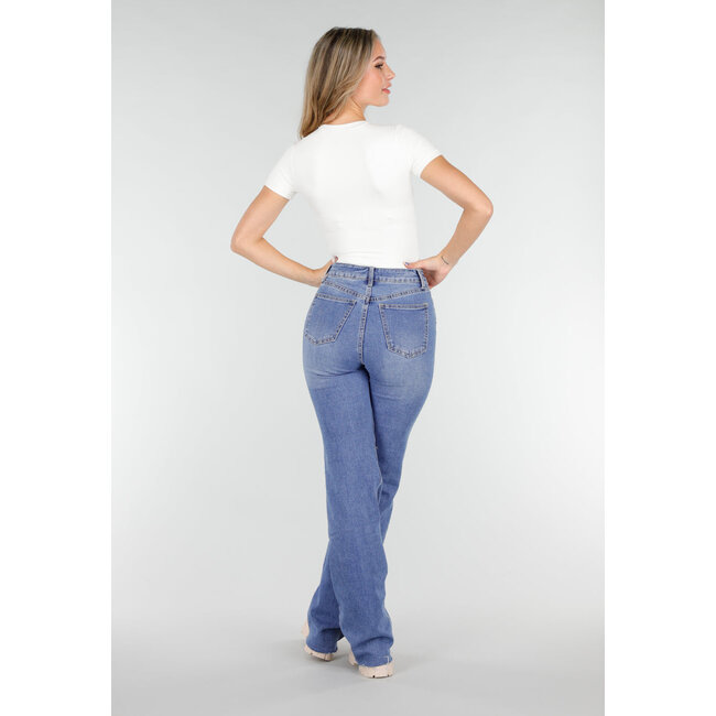 Weißer Basic-Stretchbody mit kurzen Ärmeln