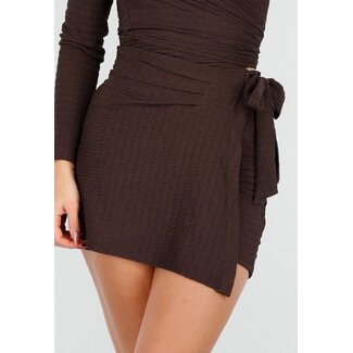 Brauner Stretch-Skort
