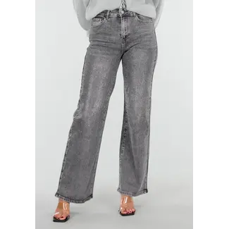 Redial Jeans Graue Wide Leg Jeans mit Glitzer