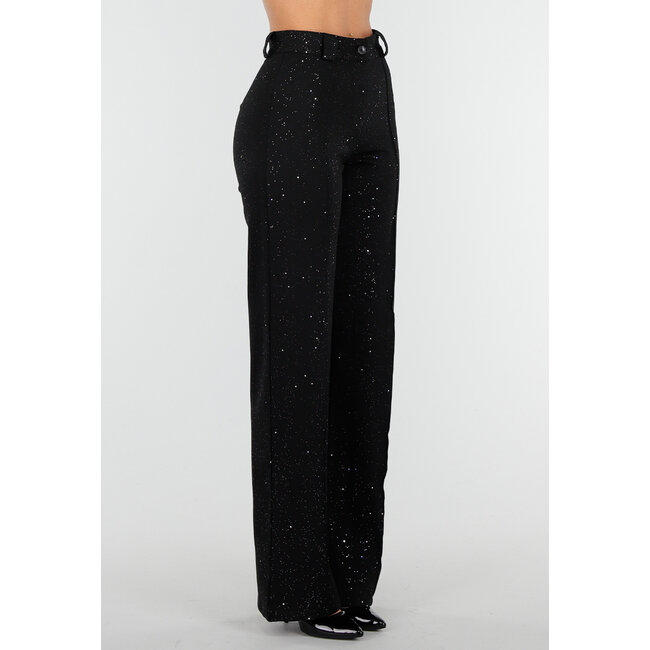 Tall Schwarze Straight Leg Super Stretch Hose mit Glitzer