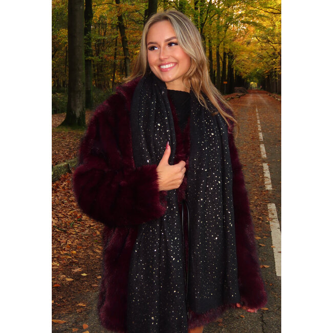 Schal mit goldenen Glinsterdetails