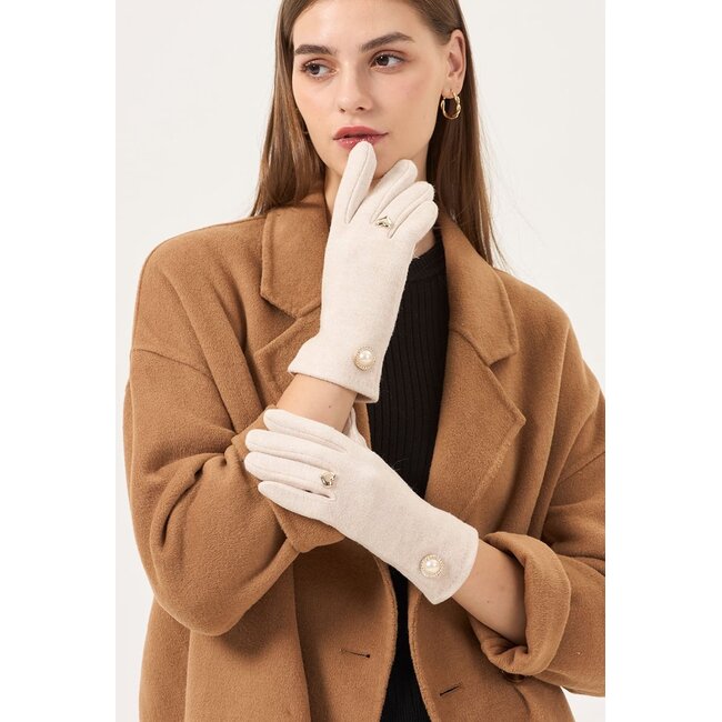 Weiche Handschuhe mit goldenen Details