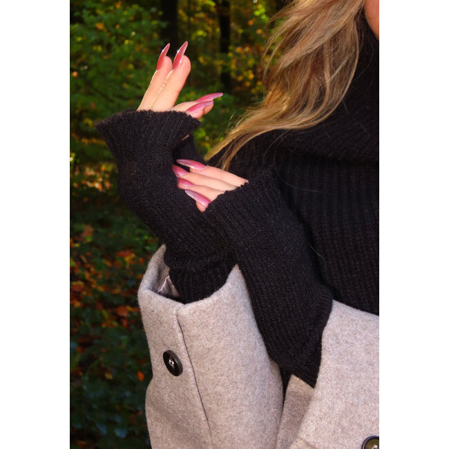 Strickhandschuhe Schwarz