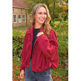 Bordeaux Wildlederoptik Jacke