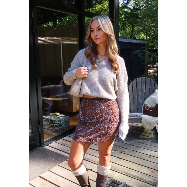 Gemütlicher Chic mit Pailletten